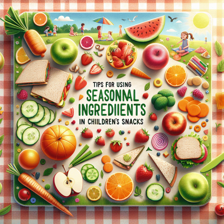 Dicas para usar ingredientes sazonais em lanches infantis
