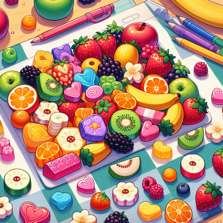 Doces com frutas para crianças